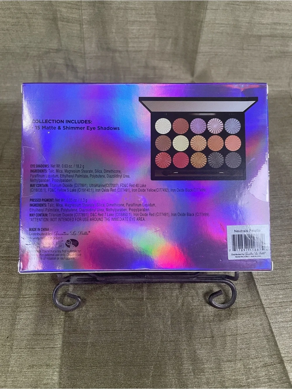 Beauty Gems Neutrals Palette 15 Piece Eye Shadow Collection NIB